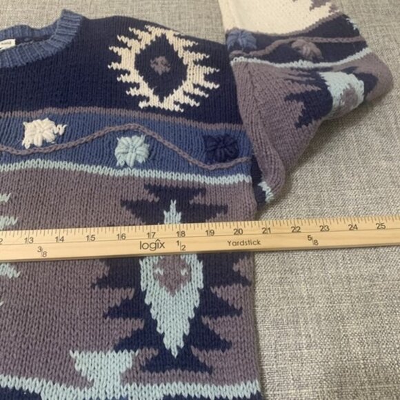 VINTAGE Hand Knitted Sweater Women's Size Medium - Susann D Knitted by Hand - Picture 6 of 10
